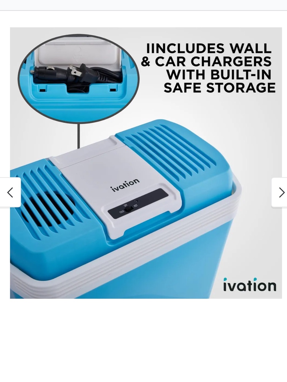 Portable Electric Cooler Chest - Light Blue - Picture 2 of 6